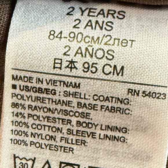 Baby GAP Faux Leather Moto Bomber Jacket Toddler Brown Sz 2 Years - Picture 11 of 15